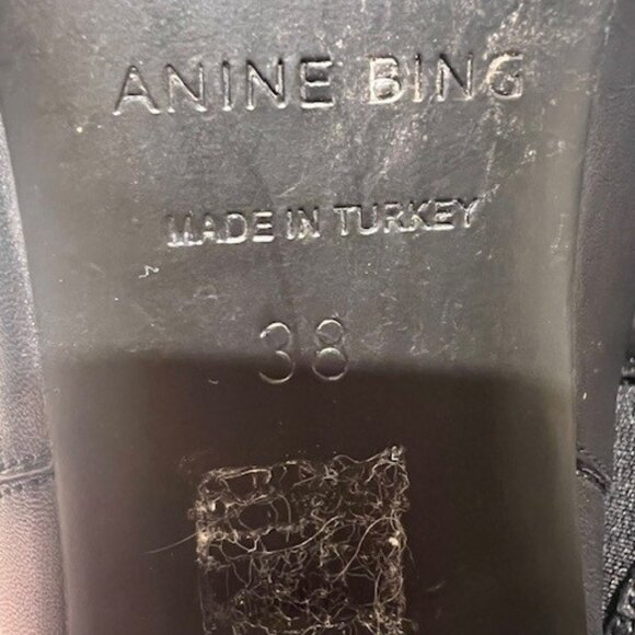 Anine Bing Black Stevie Boots - Size 38/8 - Picture 5 of 6